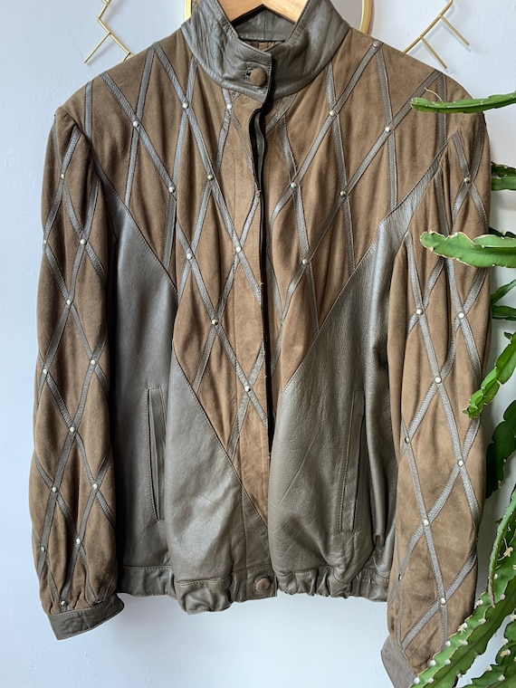 80s soft Leather suède jacket