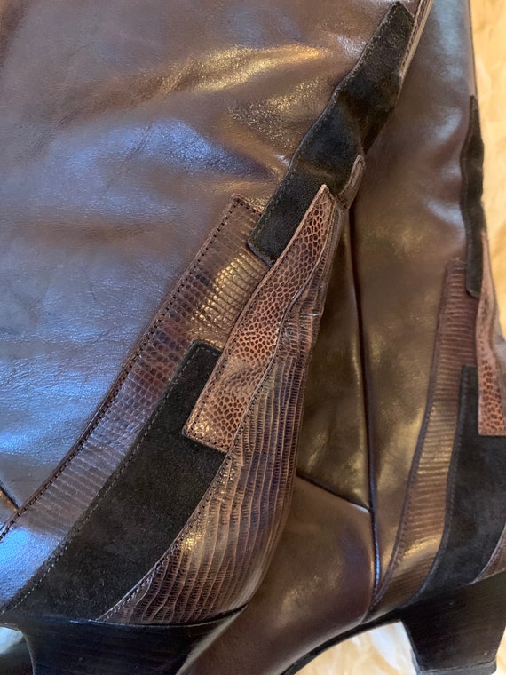 Vintage 1970s Leather boots Brown