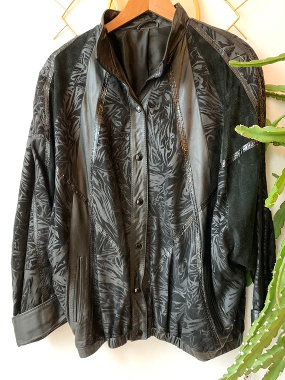 Vintage 80s oversized leather suede jacket