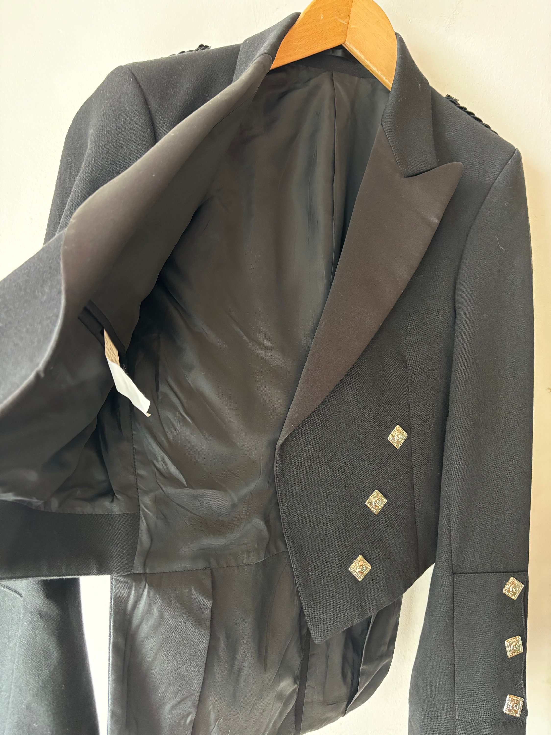 Vintage 80s Black Wool Statement Blazer - Etsy Vintage 80s Black Wool Statement Blazer - Etsy