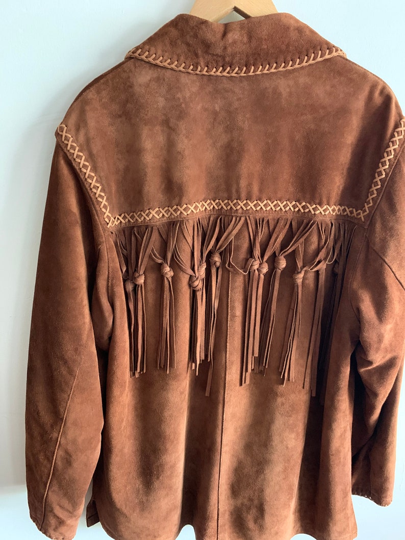 Vintage suède 1970s fringe jacket | Etsy