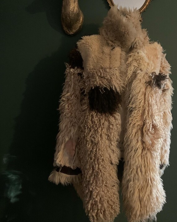 Vintage 1970s Afghan Mongolian Lamb fur coat