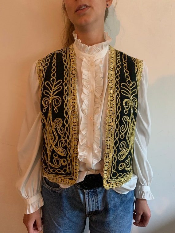 Vintage Afghan 1970s waistcoat