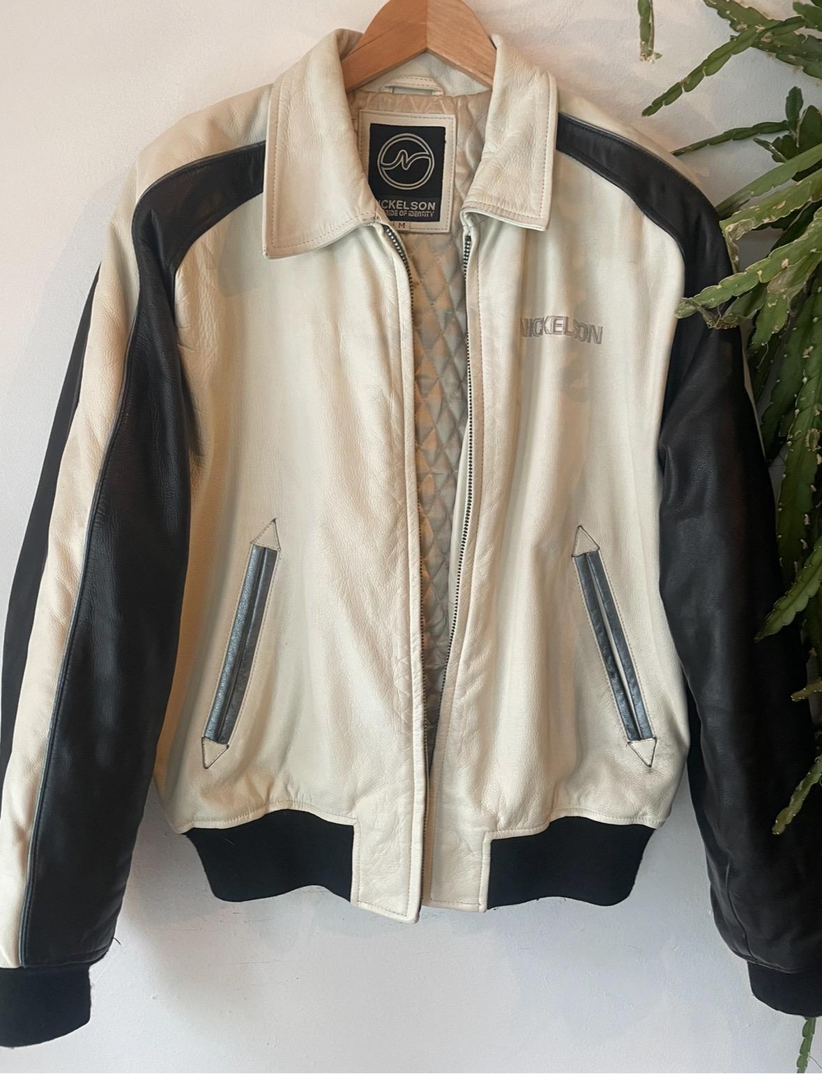 Vintage 90s Leather Nickelson Baseball Jacket - Etsy Vintage 90s Leather Nickelson Baseball Jacket - Etsy