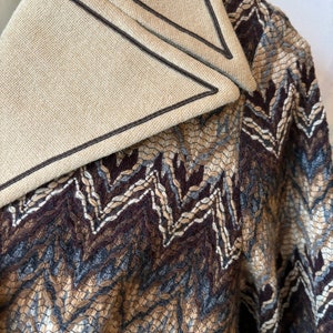 Vintage 70s zigzag wool blazer image 4