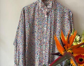 Vintage 80s Confetti Blouse