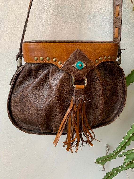 Vintage Leather boho chic bag