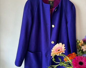 Ted Baker purple wool cashmere coat