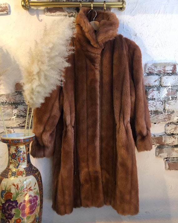 vintage fake fur coat