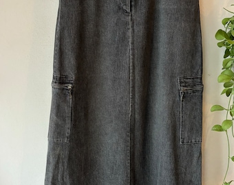 Vintage 90s Black denim skirt