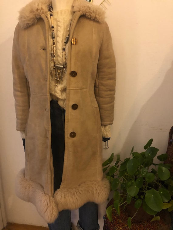 Sale!!Vintage beige afghan coat