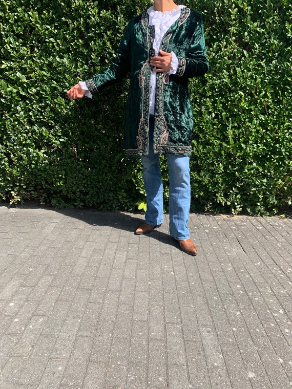 Vintage velvet Embroidered bohemain jacket