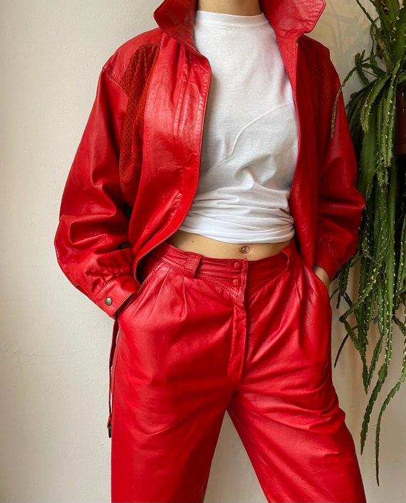 Red 80s jacket sale