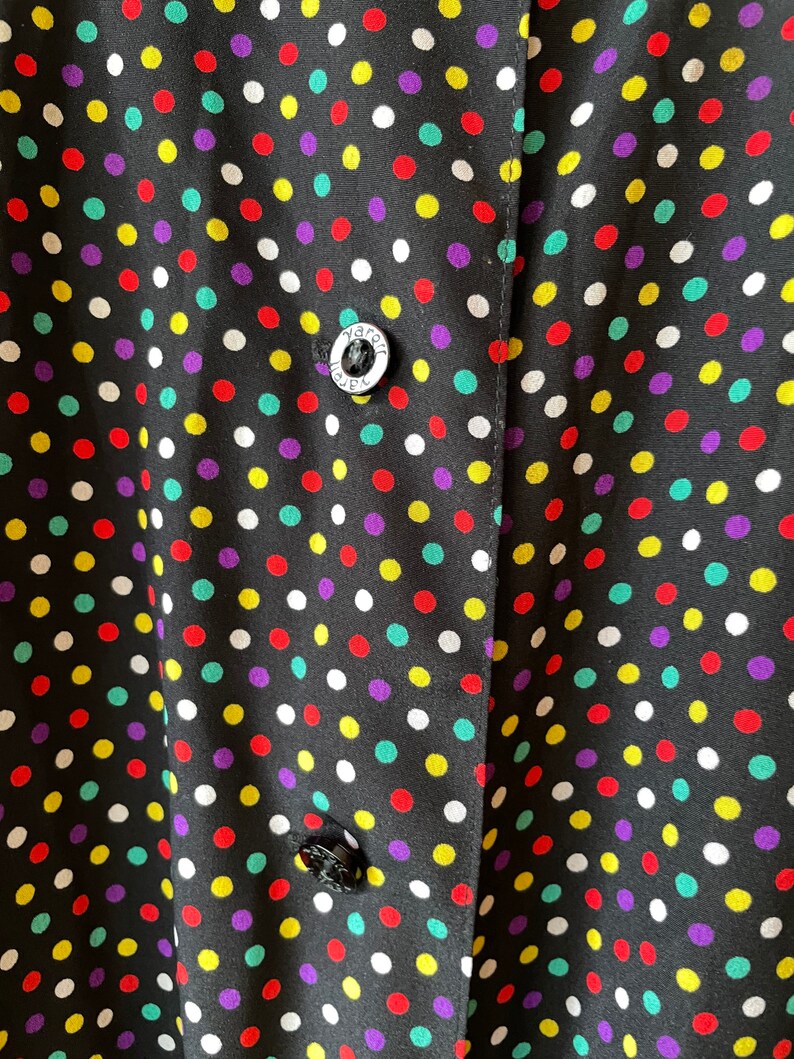 Vintage polkadot stripe blouse