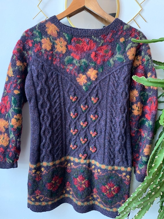 Vintage Laura Ashley embroidered knitwear