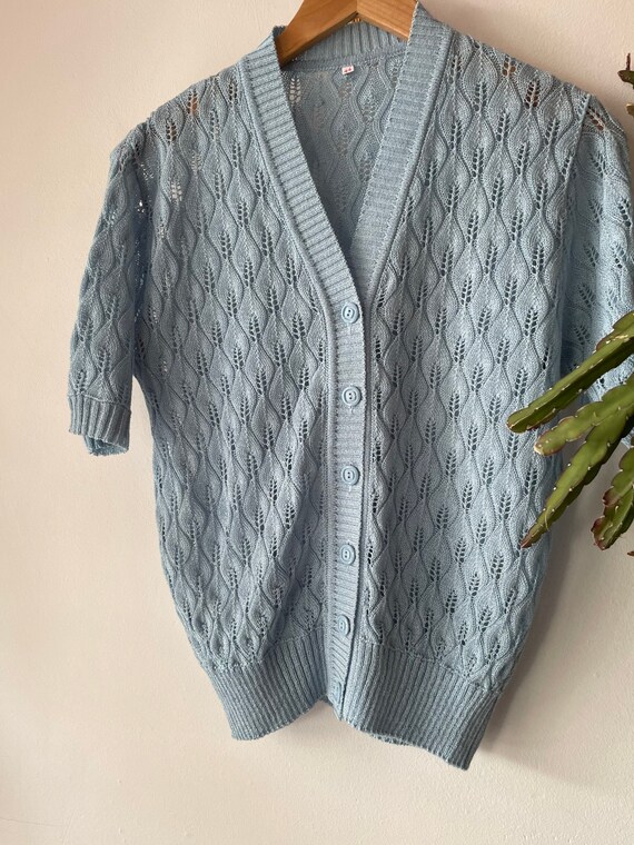 Vintage Baby Blue Cardigan Etsy