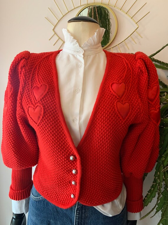 Vintage Embroidered hart cardigan