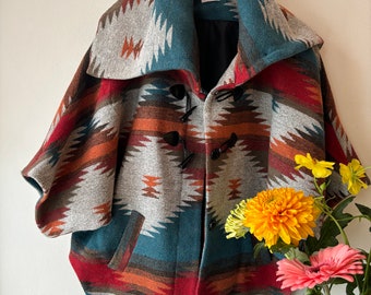 Vintage hipster ikat jacket