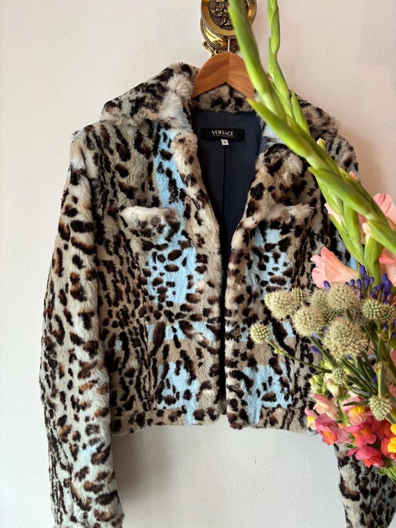 Versace テーラードジャケット レオパード レディース アニマル 4B