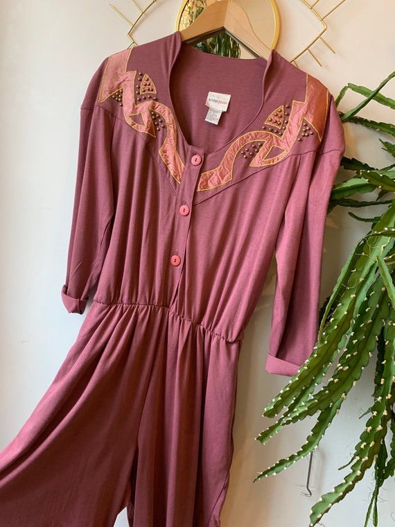 1980s pink jumpsuit