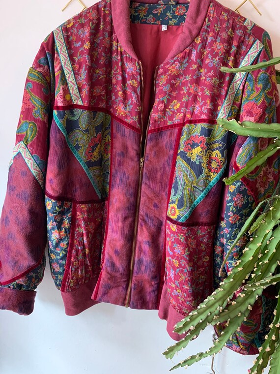 Vintage velvet paisley oversized jacket