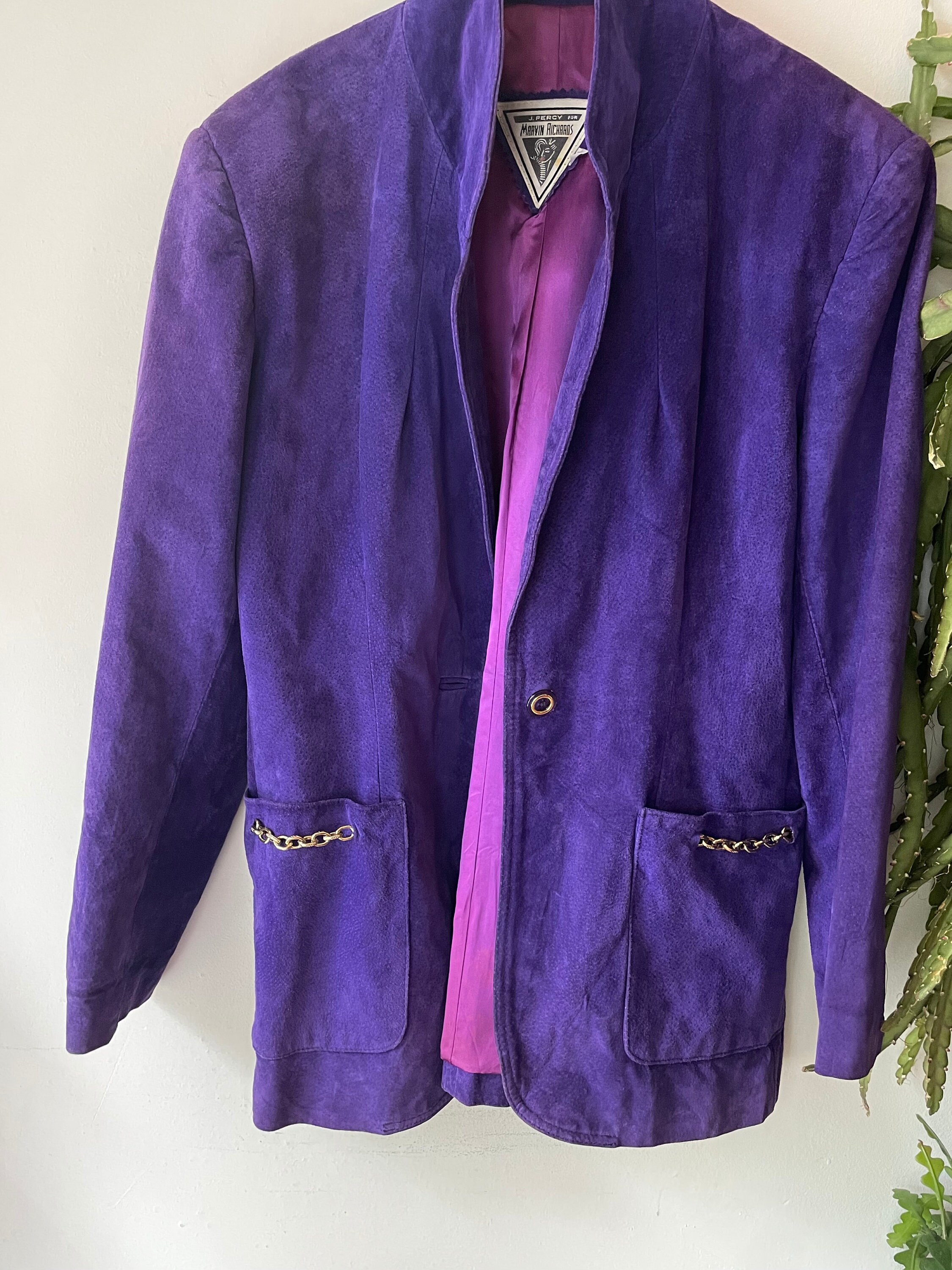Vintage 80s Purple Suede Jacket - Etsy Vintage 80s Purple Suede Jacket - Etsy