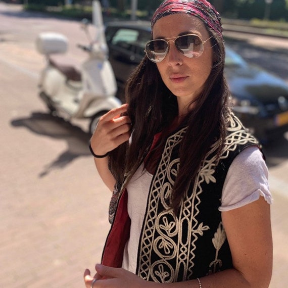 Vintage velvet Embroidered waistcoat