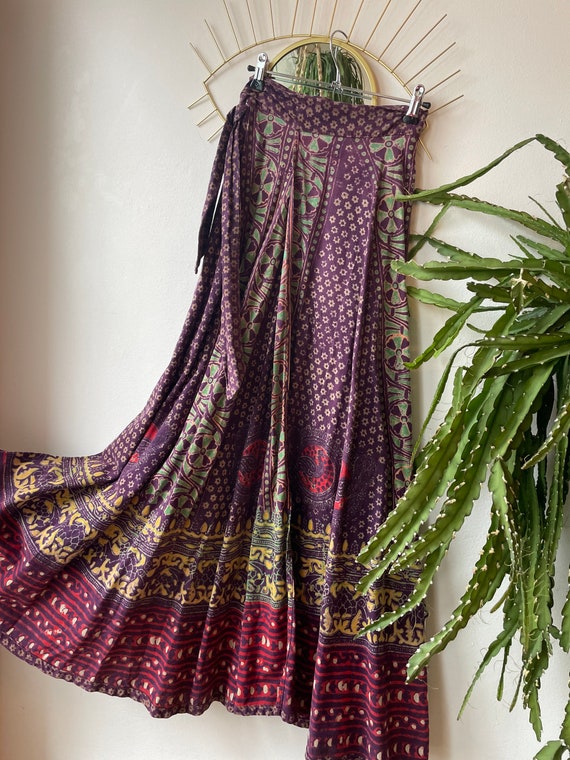 Vintage 1970s indian cotton maxi skirt