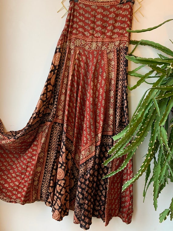 Vintage indian cotton maxi skirt