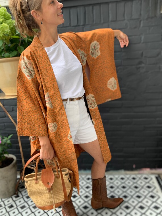 Vintage silk kimono 1970s