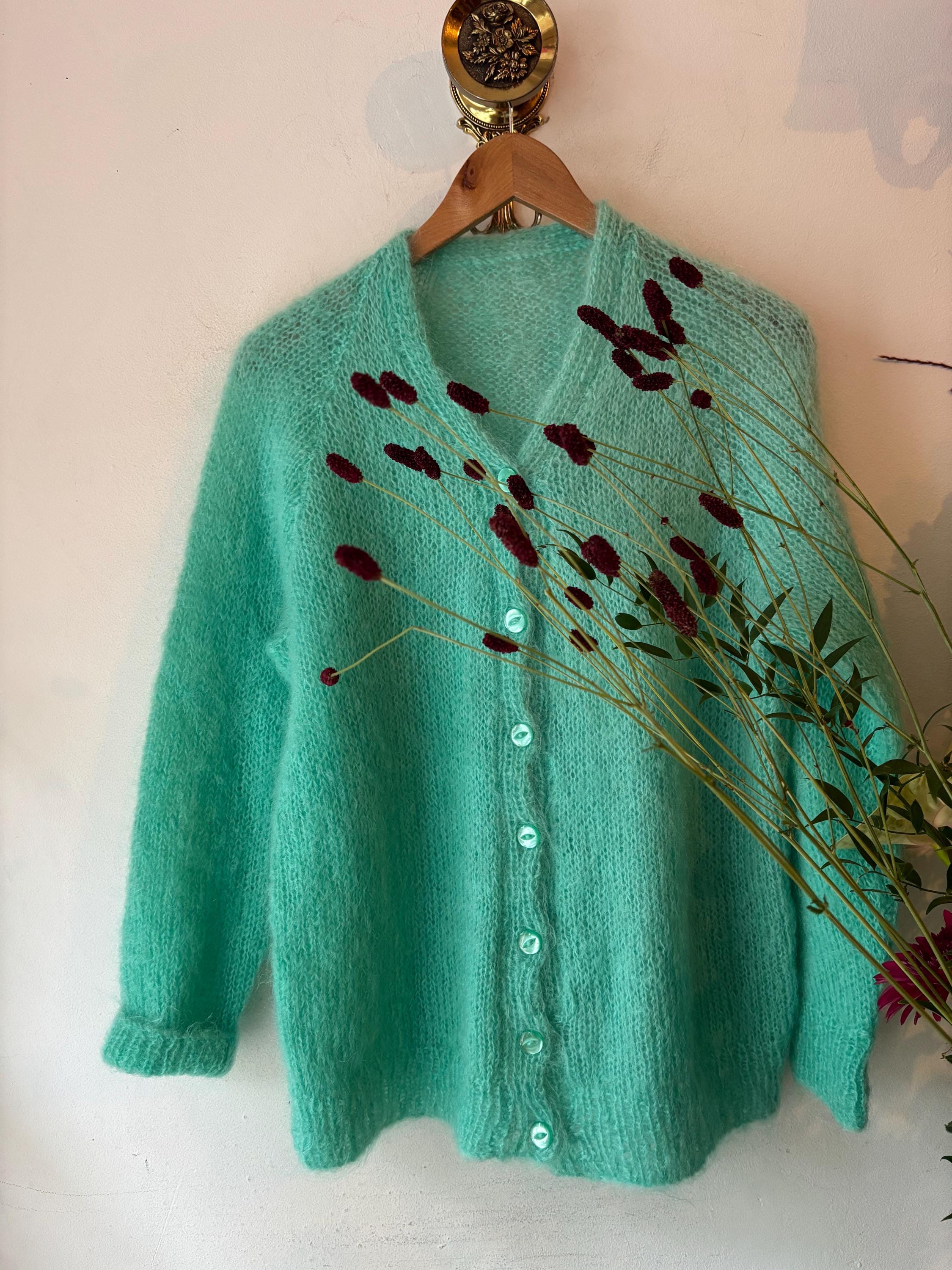 80年代ヴィンテージ モヘアウール カーディガン - Etsy 日本