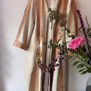 Vintage 1970s Wool Leather Statement Coat