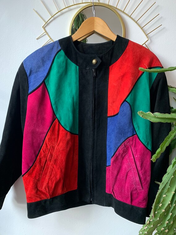 Vintage 1980s art suède Jacket