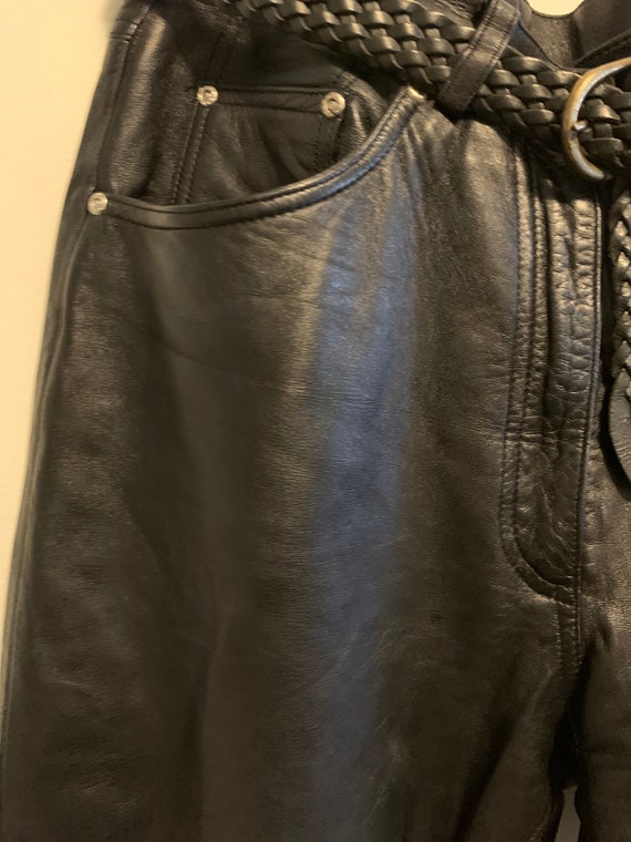 Vintage black leather pants