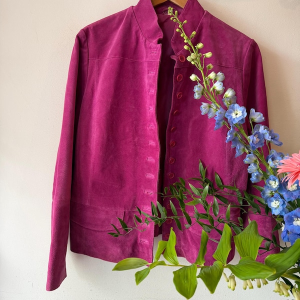 Vintage 1980s Pink Suede Jacket