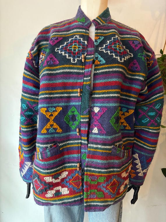 Vintage 1970s Wool Embroidered Jacket - Etsy Canada