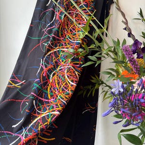 Vintage 80s Multicolor warp Skirt