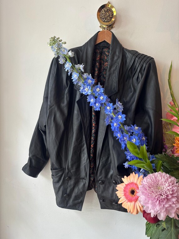 CANADIAN LEATHER 1990s leather jacket