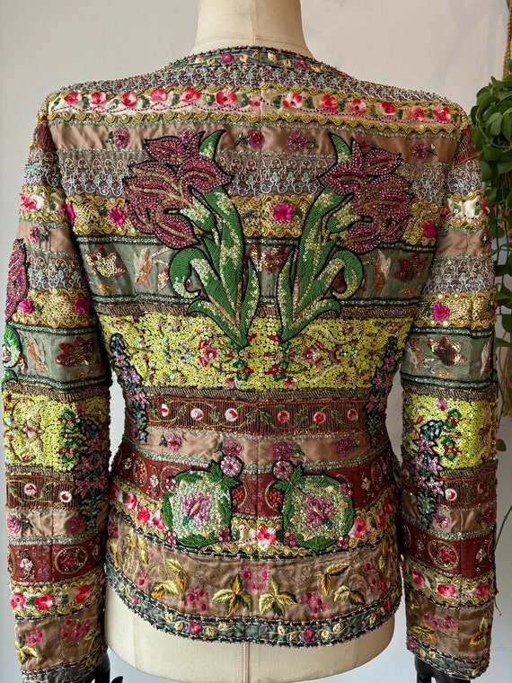 Vintage 80s Ella Singh sequin blazer - image 3