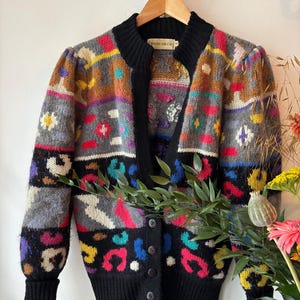 Vintage 1980s Multicolor Cardigan