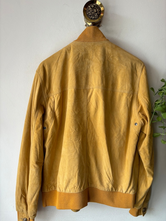 Vintage Yellow suede Hugo Boss jacket - image 7