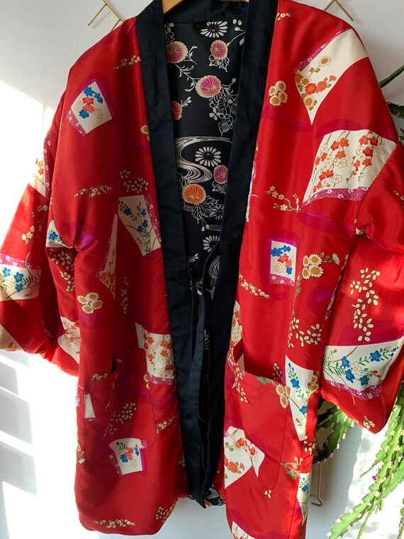 Vintage Silk reversible 1970s kimono