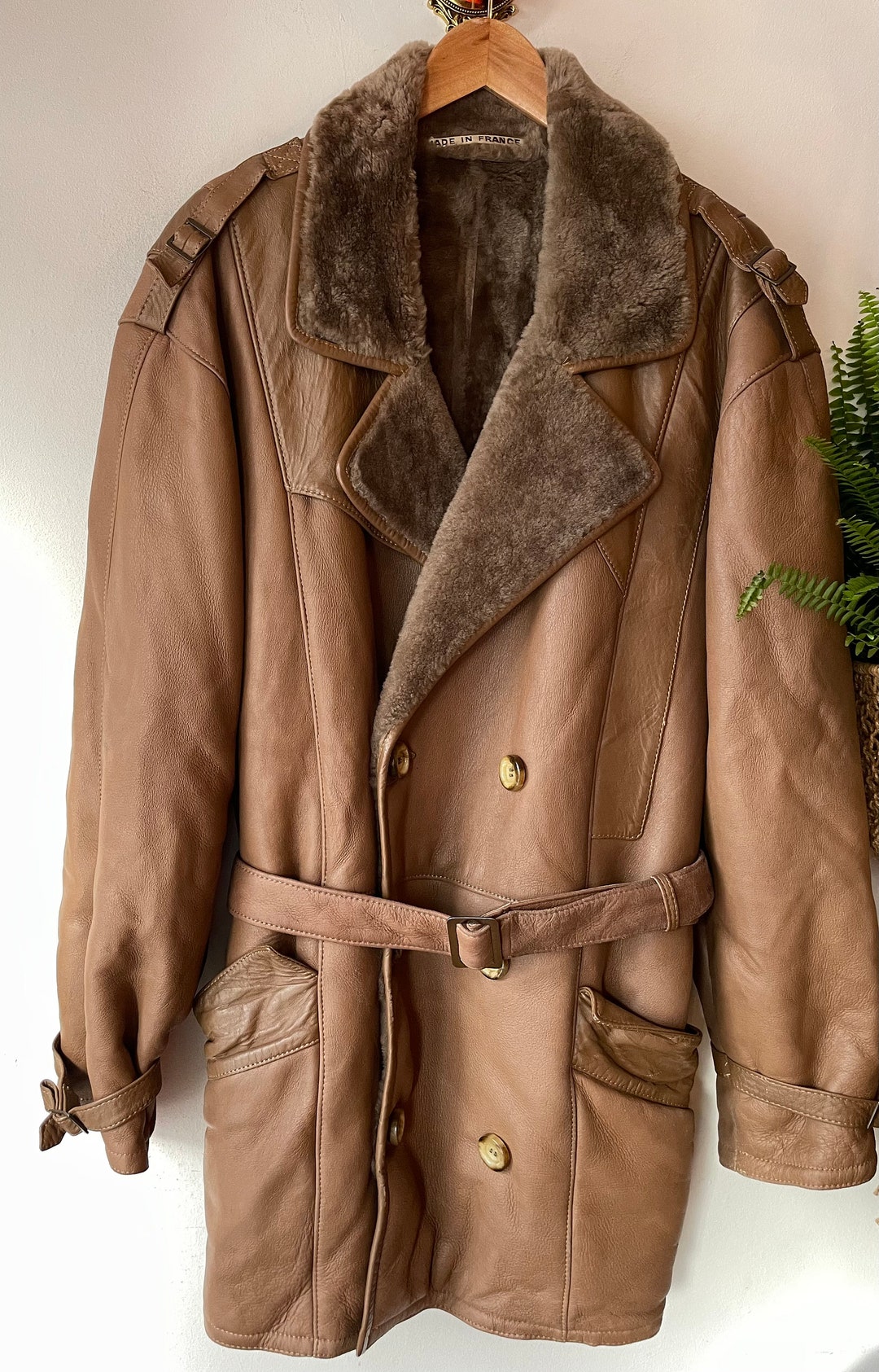 Vintage 80s Men s Lammy Coat Made in France Etsy