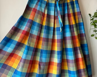 jupe Tartan Rainbow vintage des années 1980