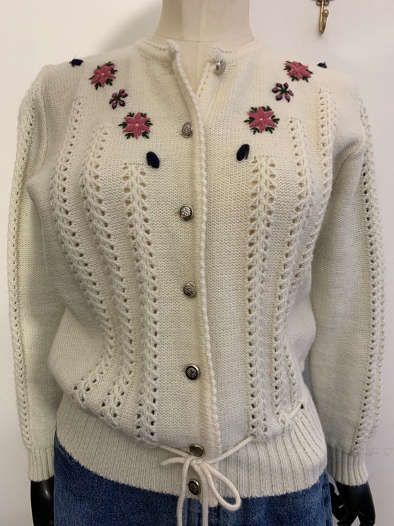 Folkore wool Embroidered cardigan