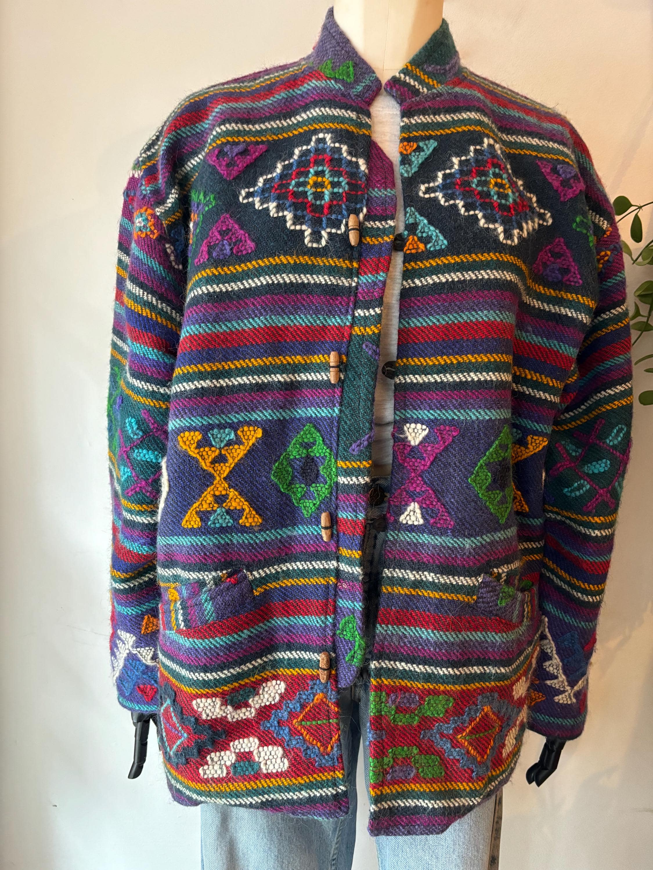 Vintage 1970s Wool Embroidered Jacket - Etsy