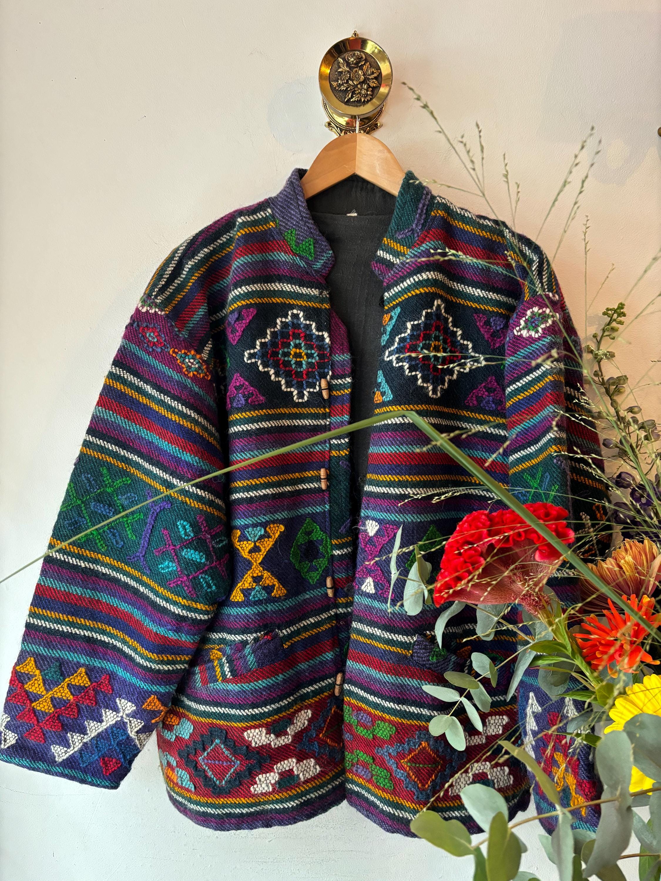 Vintage 1970s Wool Embroidered Jacket - Etsy
