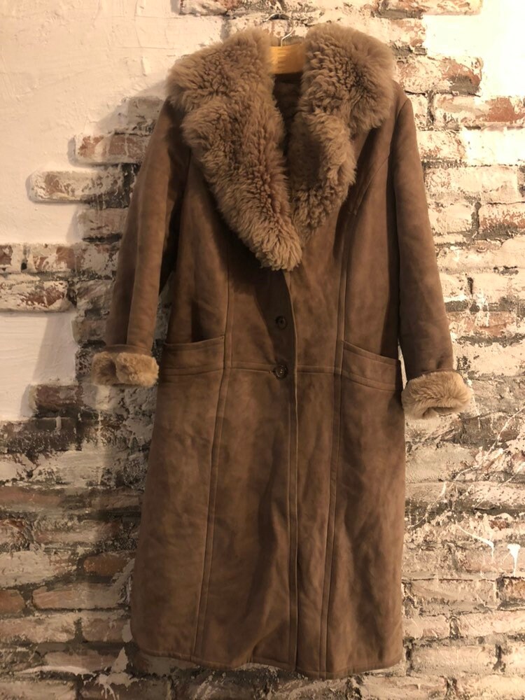 Vintage 80s Lammy Coat With Hoodie 