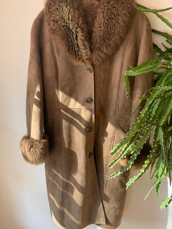 Vintage afghan sheepskin coat