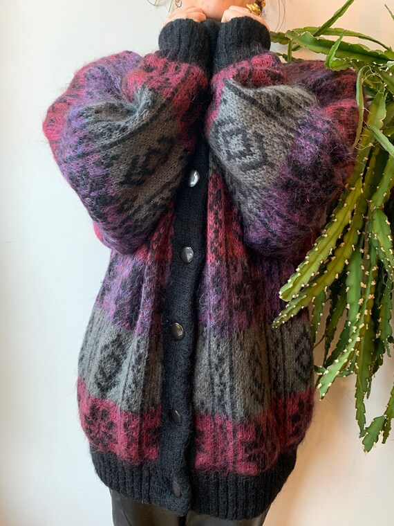 Vintage oversized mohair cardigan